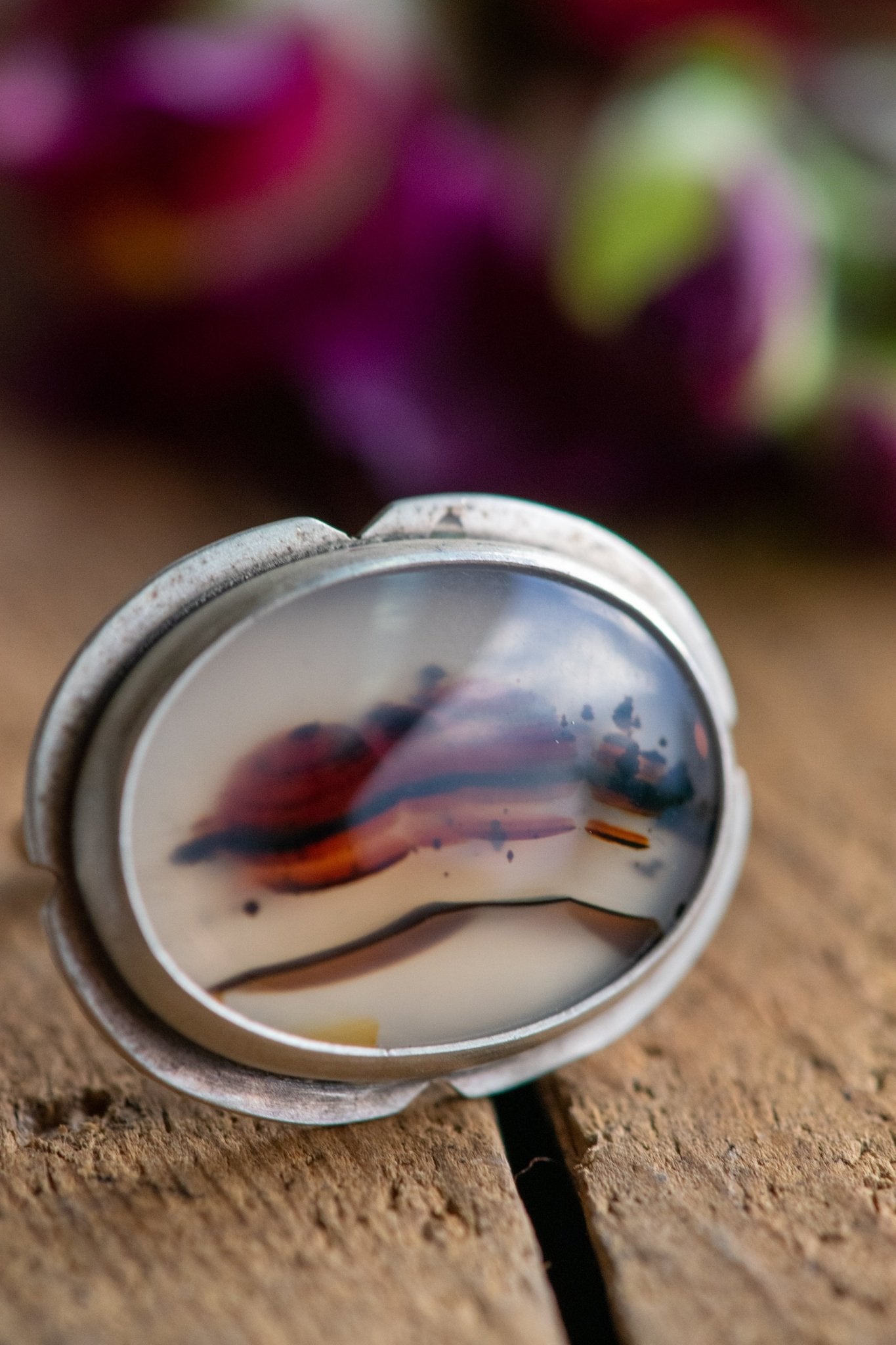 GO FOR IT MONTAN AGATE RING