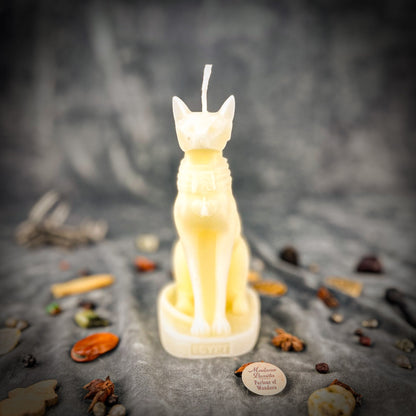 Bast Goddess Candle Spell Kit - Egyptian Protection – White (Blessings) Candle Spell Kit