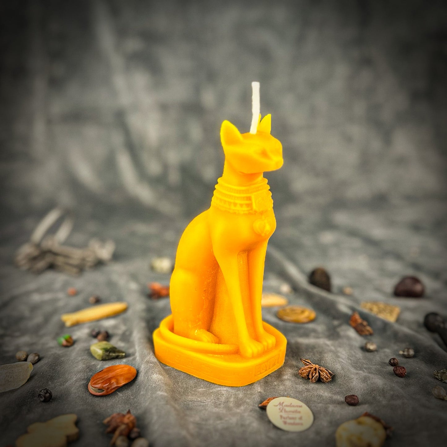 Bast Goddess Candle Spell Kit - Egyptian Protection – Yellow (Success) Candle Spell Kit