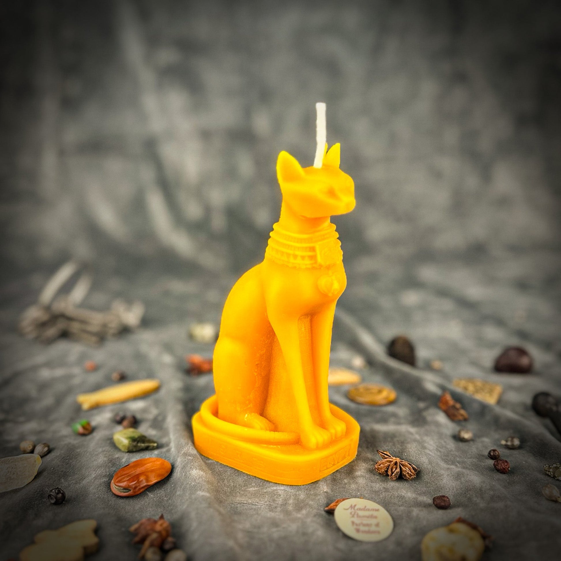 Bast Goddess Candle Spell Kit - Egyptian Protection – Yellow (Success) Candle Spell Kit