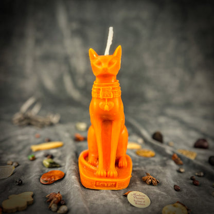 Bast Goddess Candle Spell Kit - Egyptian Protection – Orange (Opportunity) Candle Spell Kit