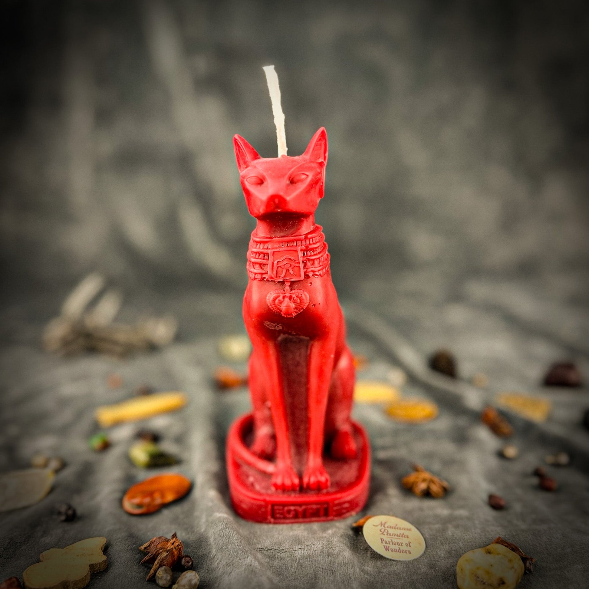 Bast Goddess Candle Spell Kit - Egyptian Protection – Red (Romance) Candle Spell Kit