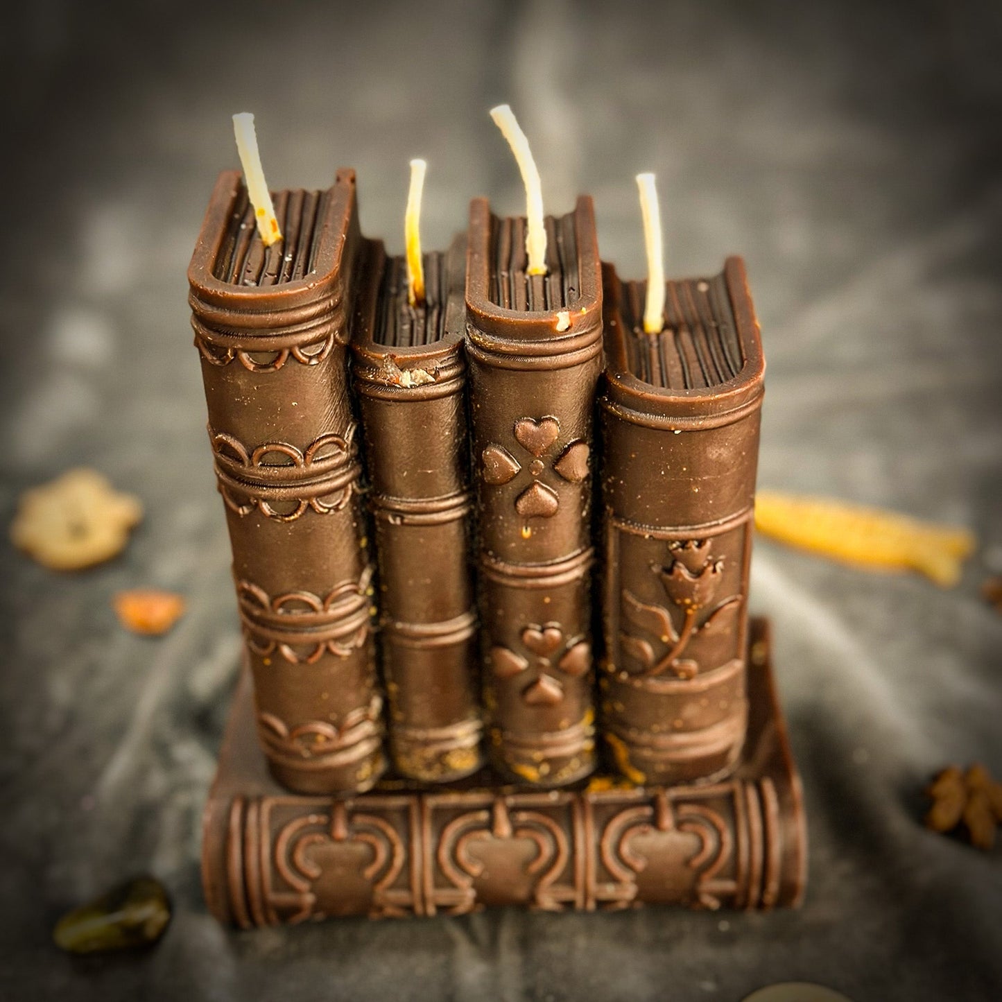 Study Candle Spell Kit - Focus & Creativity Beeswax – Brown (Grounding) Candle Spell Kit