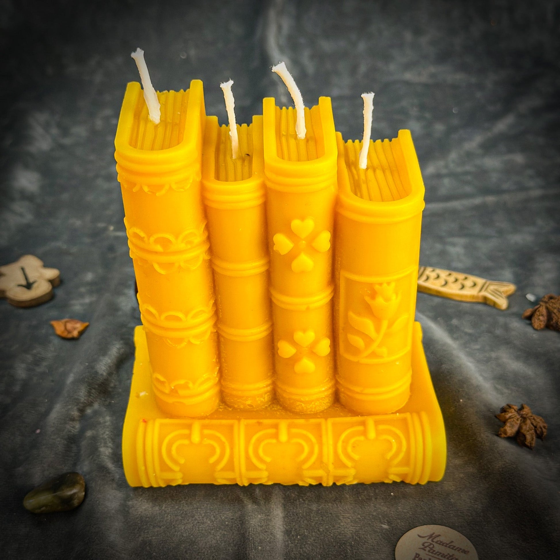 Study Candle Spell Kit - Focus & Creativity Beeswax – Yellow (Focus) Candle Spell Kit