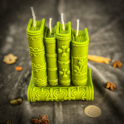Study Candle Spell Kit - Focus & Creativity Beeswax – Green (Growth) Candle Spell Kit