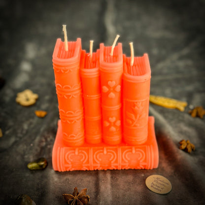 Study Candle Spell Kit - Focus & Creativity Beeswax – Pink (Inspiration) Candle Spell Kit