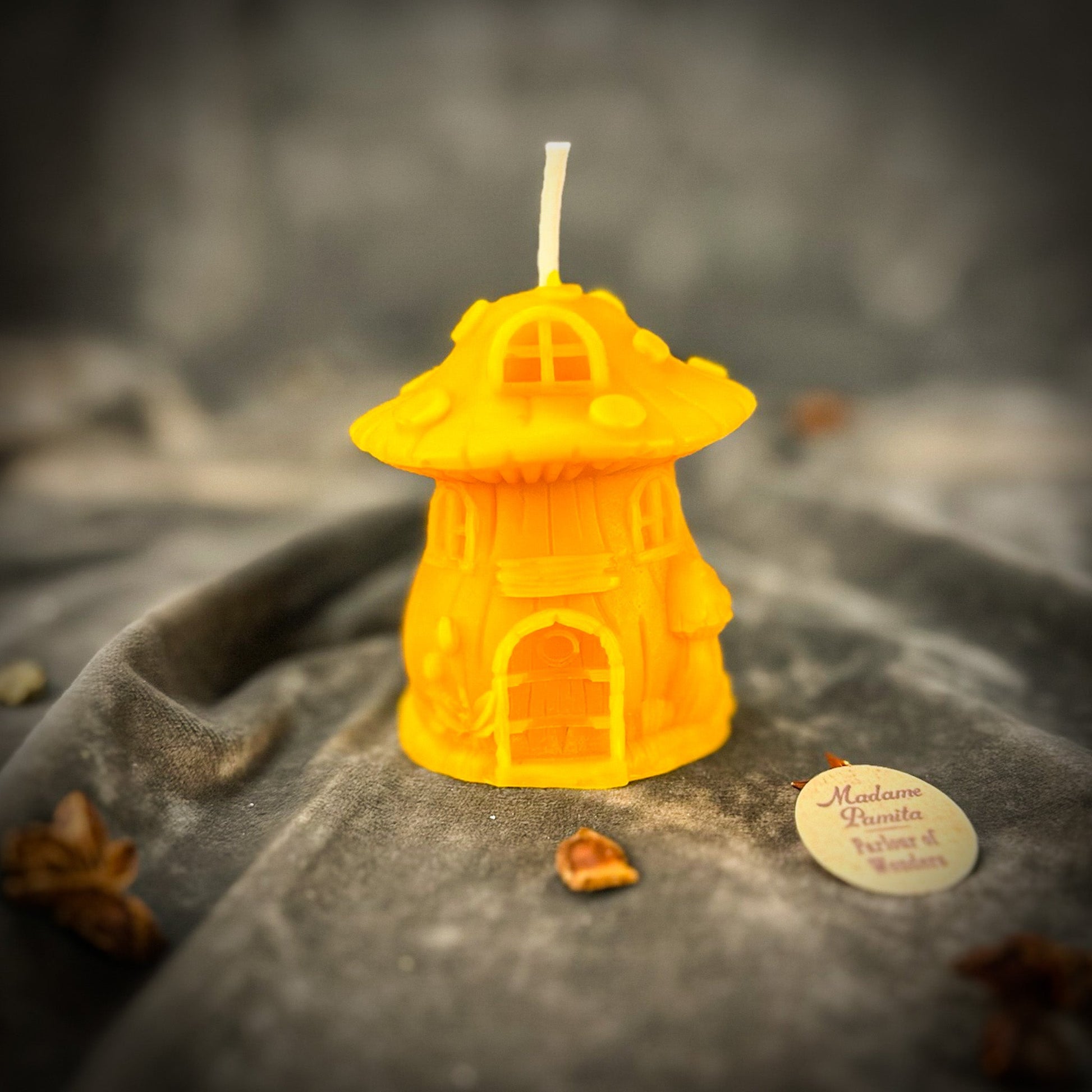 Cleansing Candle Spell Kit - Mushroom Fairy Hut – Yellow (Success) Candle Spell Kit