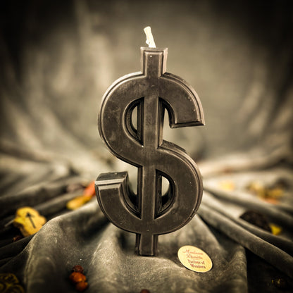 Money Candle Spell Kit - Wealth Manifestation Beeswax – Black (Protecting Money) Candle Spell Kit