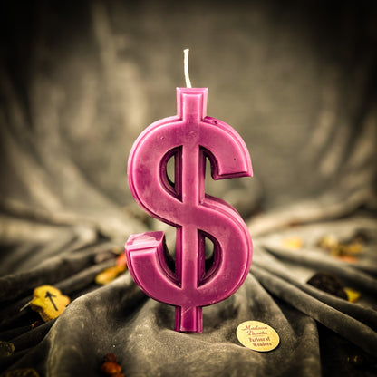 Money Candle Spell Kit - Wealth Manifestation Beeswax – Purple (Luxury Items) Candle Spell Kit