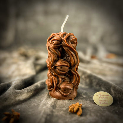 Evil Eye Protection Candle Spell Kit - Ward Off Negativity & Defend Your Energy – Brown (Grounding) Candle Spell Kit