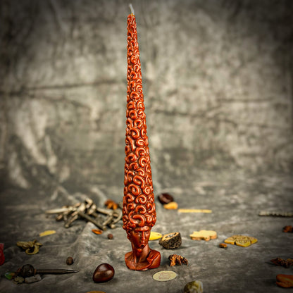 Spiritual Awakening Candle - Higher Consciousness Spell – Brown (Grounding) Candle Spell Kit