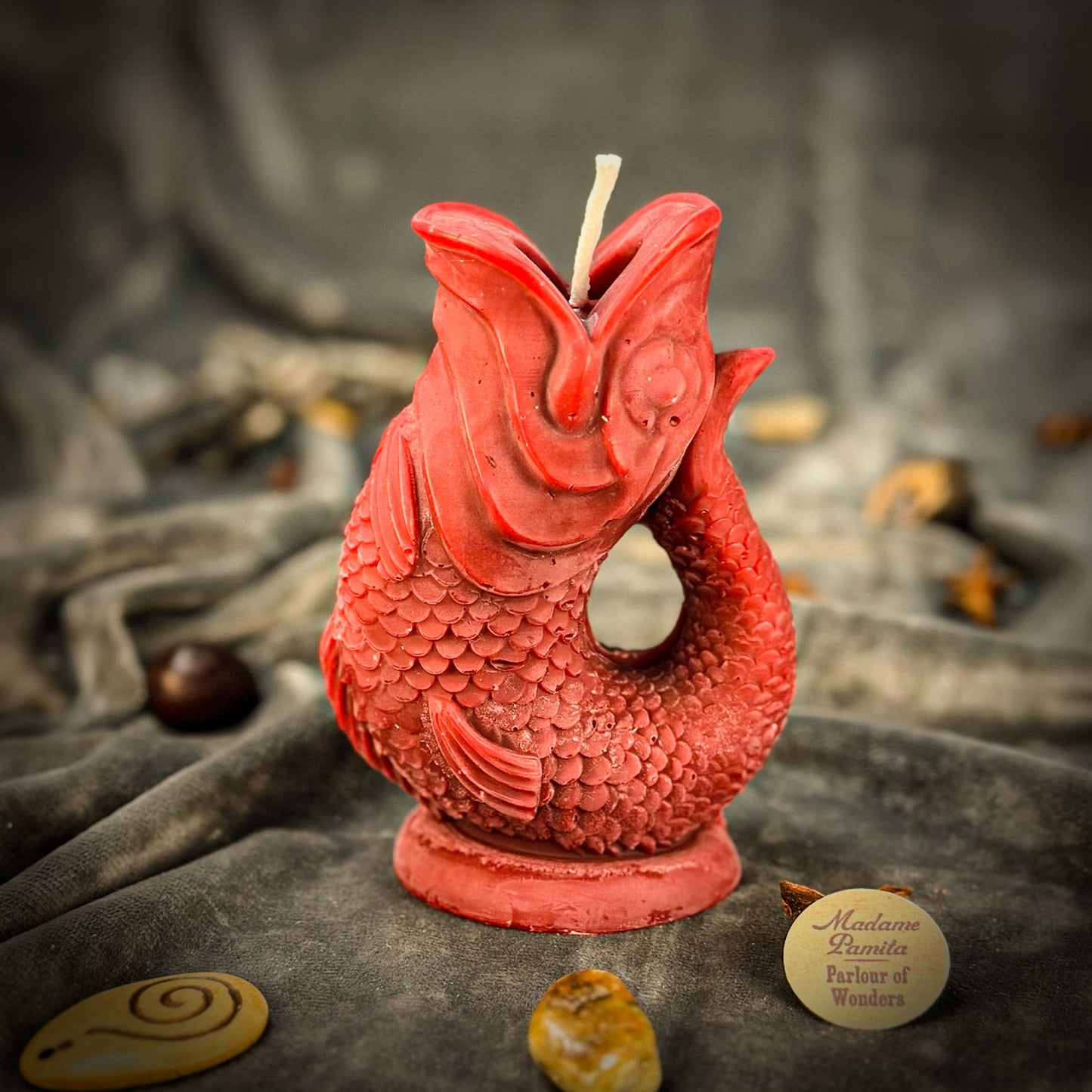 Fish Wishing Candle Spell Kit - Manifestation – Red (Romance) Candle Spell Kit