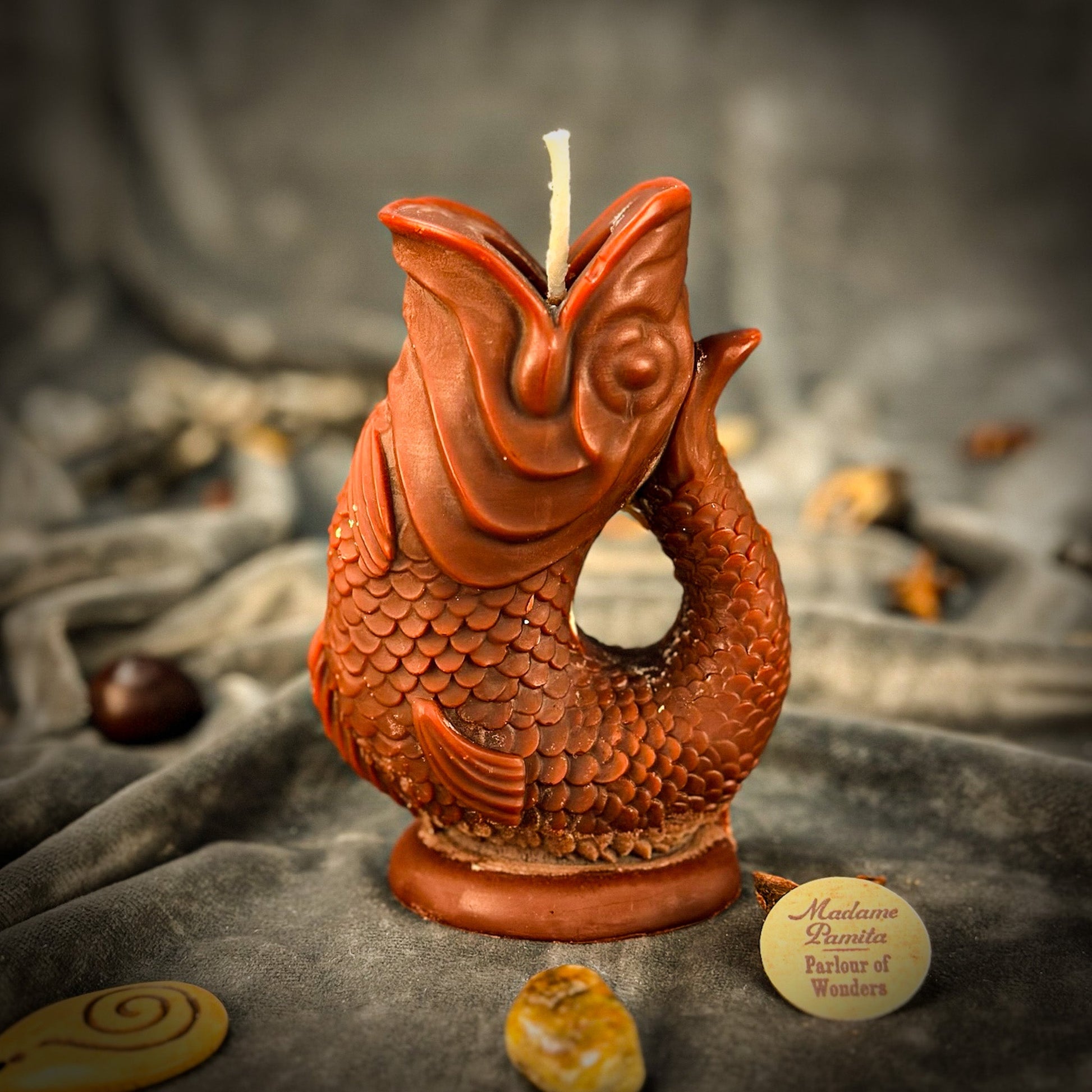 Fish Wishing Candle Spell Kit - Manifestation – Brown (Court Cases) Candle Spell Kit