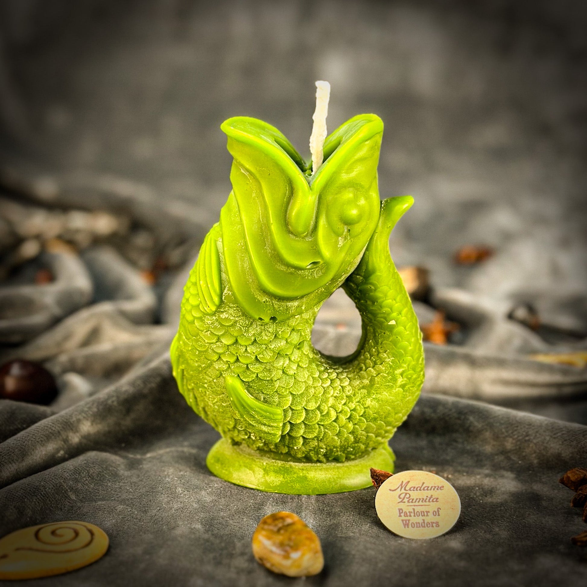 Fish Wishing Candle Spell Kit - Manifestation – Green (Prosperity) Candle Spell Kit