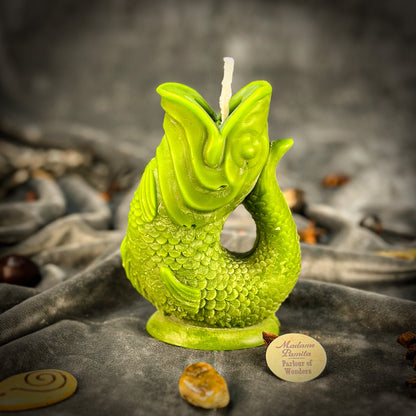 Fish Wishing Candle Spell Kit - Manifestation – Green (Prosperity) Candle Spell Kit