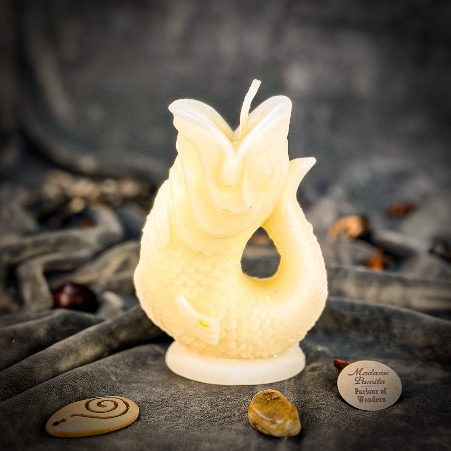 Fish Wishing Candle Spell Kit - Manifestation – White (Blessings) Candle Spell Kit