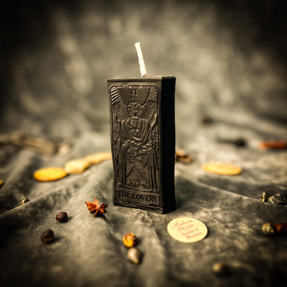 Love Candle Spell Kit - The Lovers Tarot Romance – Black (Protection) Candle Spell Kit
