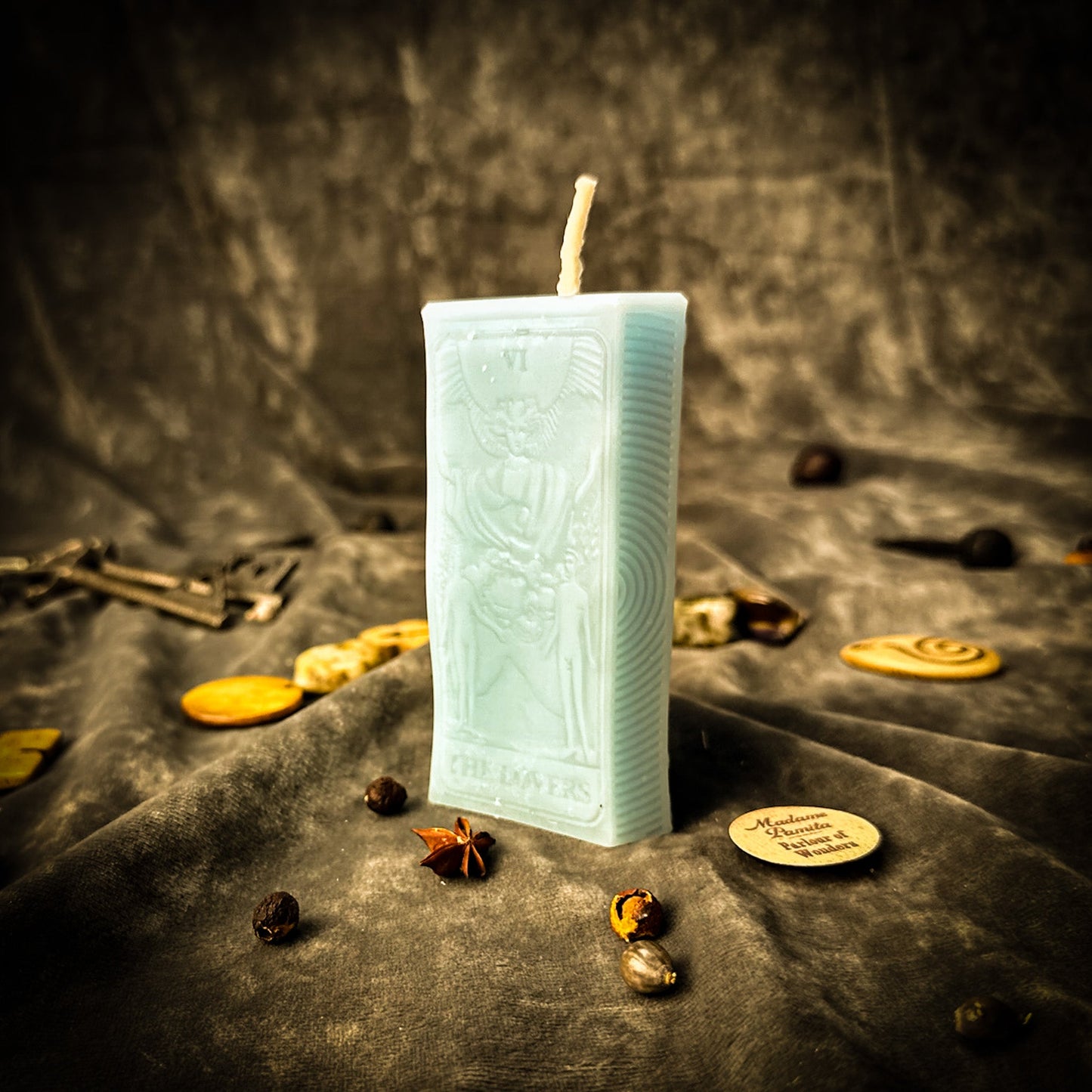 Love Candle Spell Kit - The Lovers Tarot Romance – Blue (Communication) Candle Spell Kit