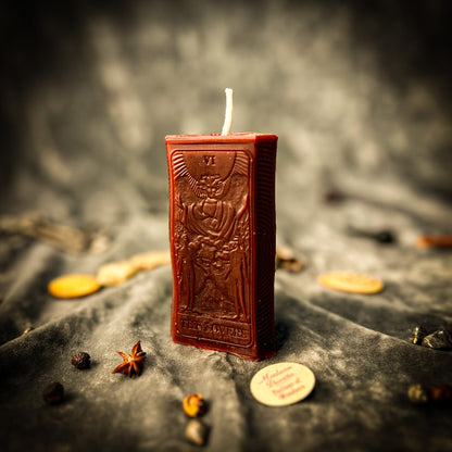 Love Candle Spell Kit - The Lovers Tarot Romance – Brown (Grounding) Candle Spell Kit
