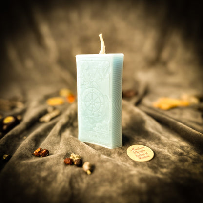 Wheel of Fortune Candle Spell Kit - Luck & Tarot – Blue (Communication) Candle Spell Kit