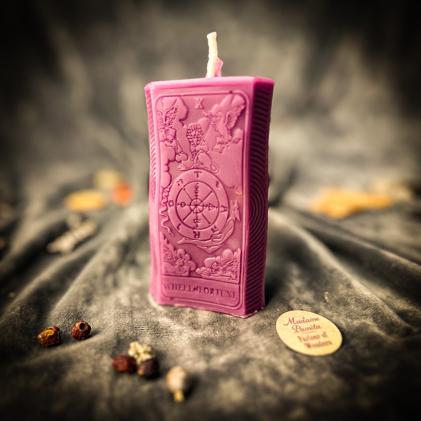 Wheel of Fortune Candle Spell Kit - Luck & Tarot – Purple (Empowerment) Candle Spell Kit