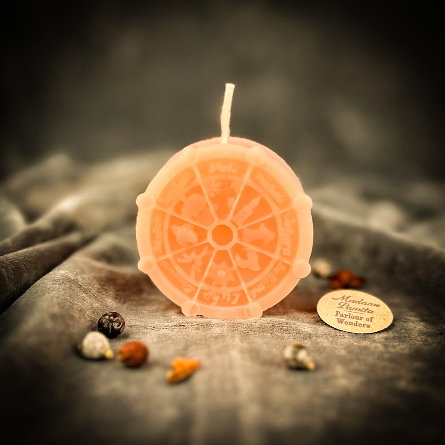 Wheel of the Year Spell Kit | Beeswax Sabbat Candle – Pink (Love) Candle Spell Kit