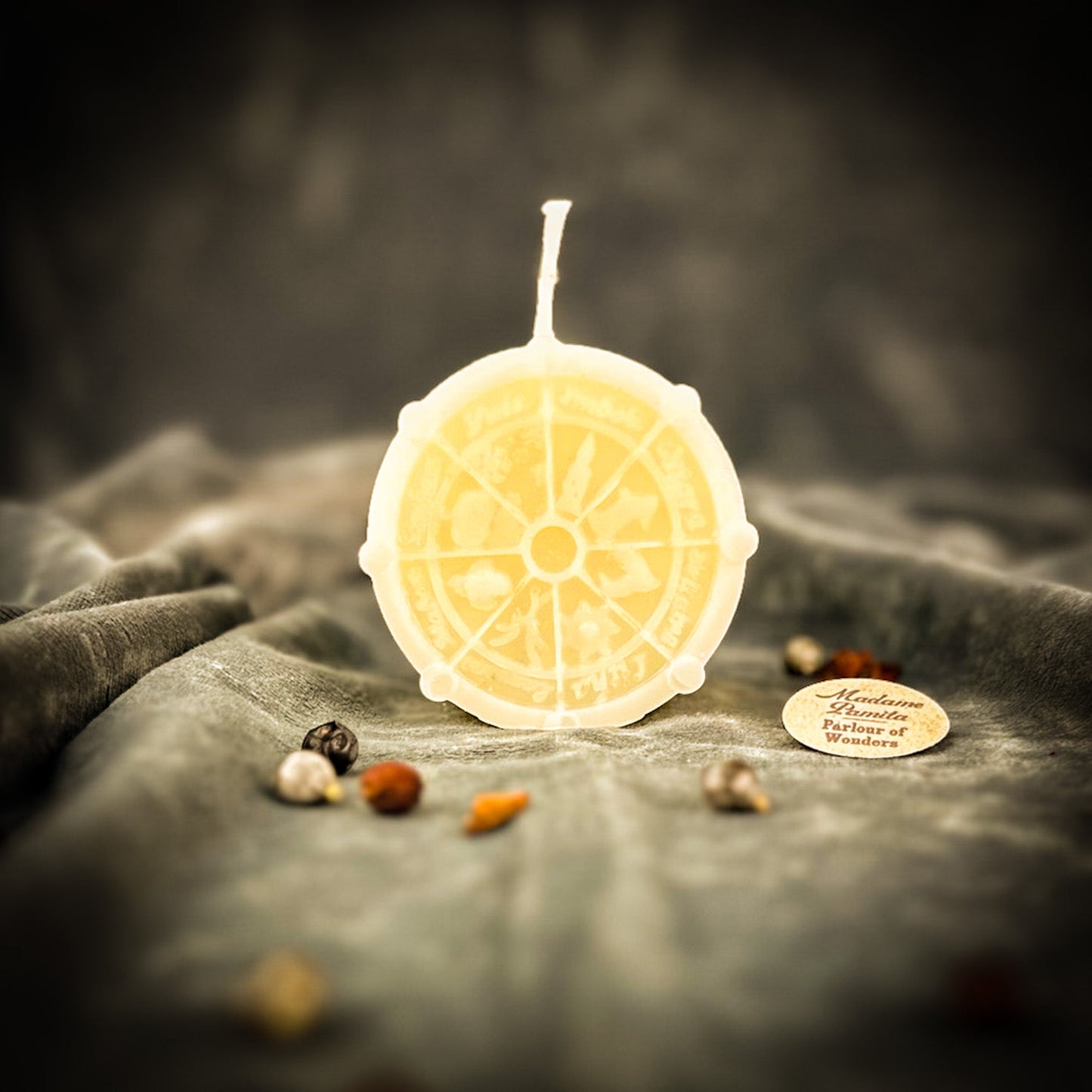 Wheel of the Year Spell Kit | Beeswax Sabbat Candle – White (Clarity) Candle Spell Kit