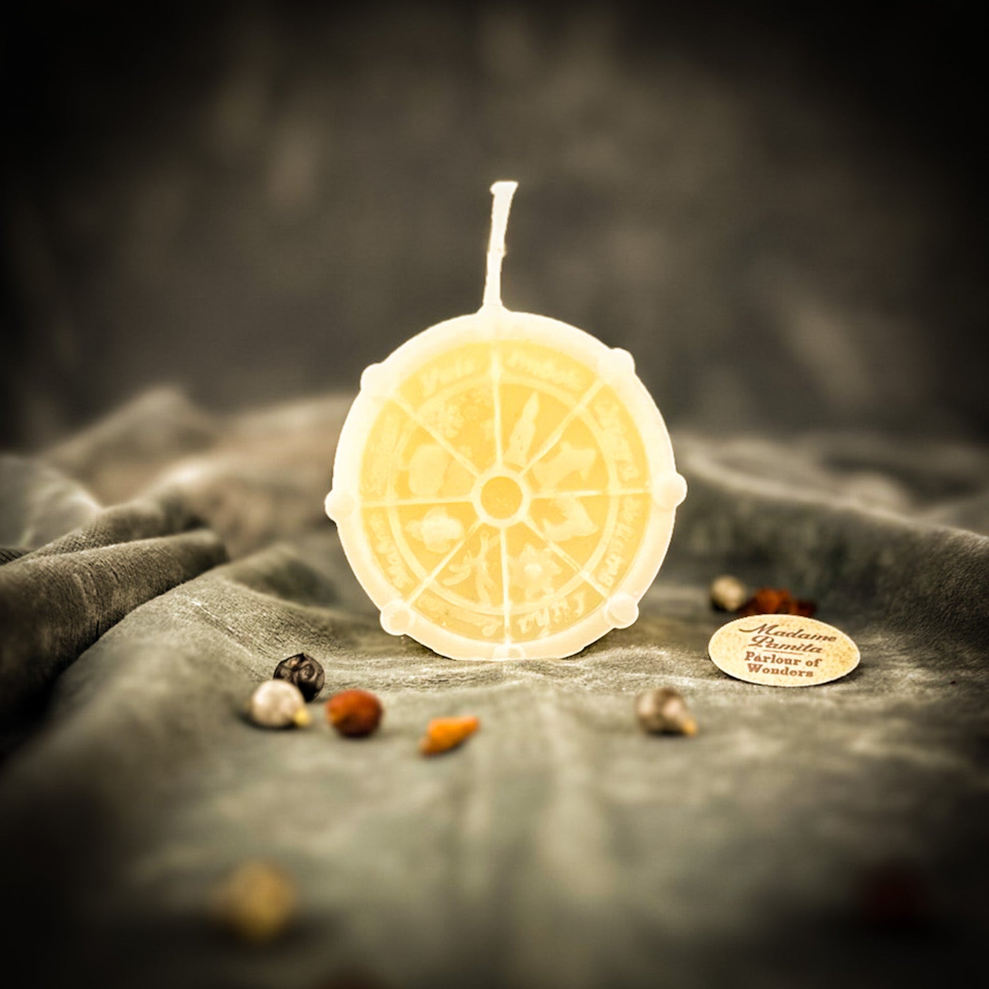 Wheel of the Year Spell Kit | Beeswax Sabbat Candle – White (Clarity) Candle Spell Kit