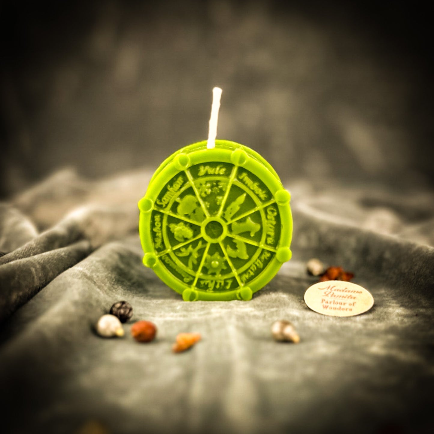 Wheel of the Year Spell Kit | Beeswax Sabbat Candle – Green (Growth) Candle Spell Kit