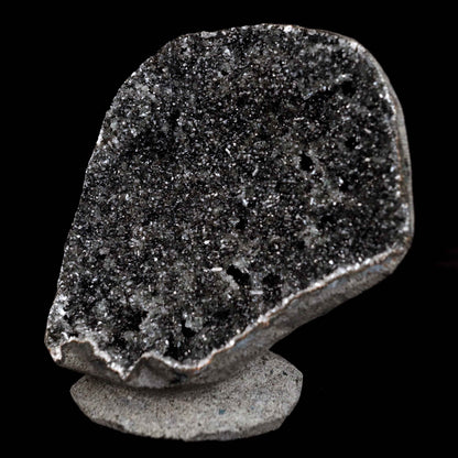 Black Sparkling Chalcedony Geode Natural Mineral Specimen # B 4629 – Chalcedony