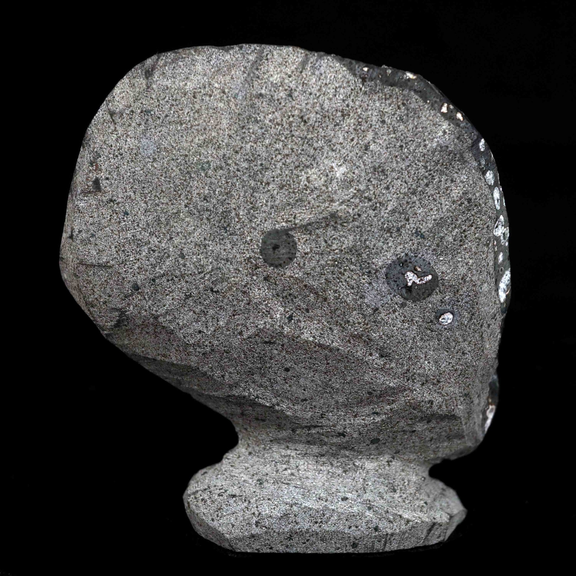 Black Sparkling Chalcedony Geode Natural Mineral Specimen # B 4629 – Chalcedony