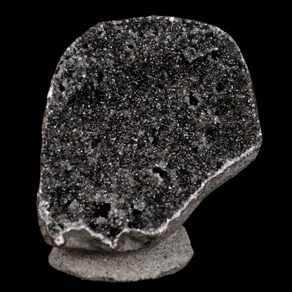 Black Sparkling Chalcedony Geode Natural Mineral Specimen # B 4629 – Chalcedony