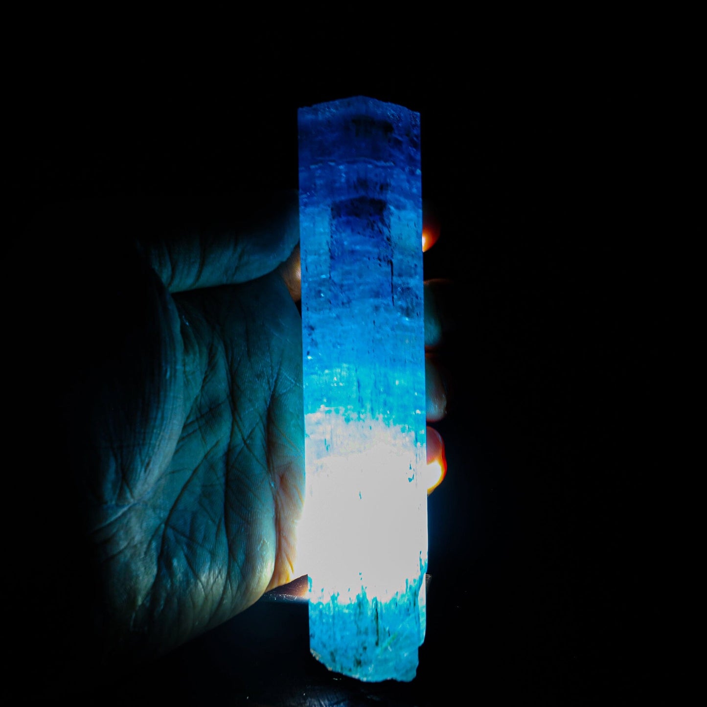 Blue Beryl var. Aquamarine Natural Mineral Specimen Museum – Apohyllite