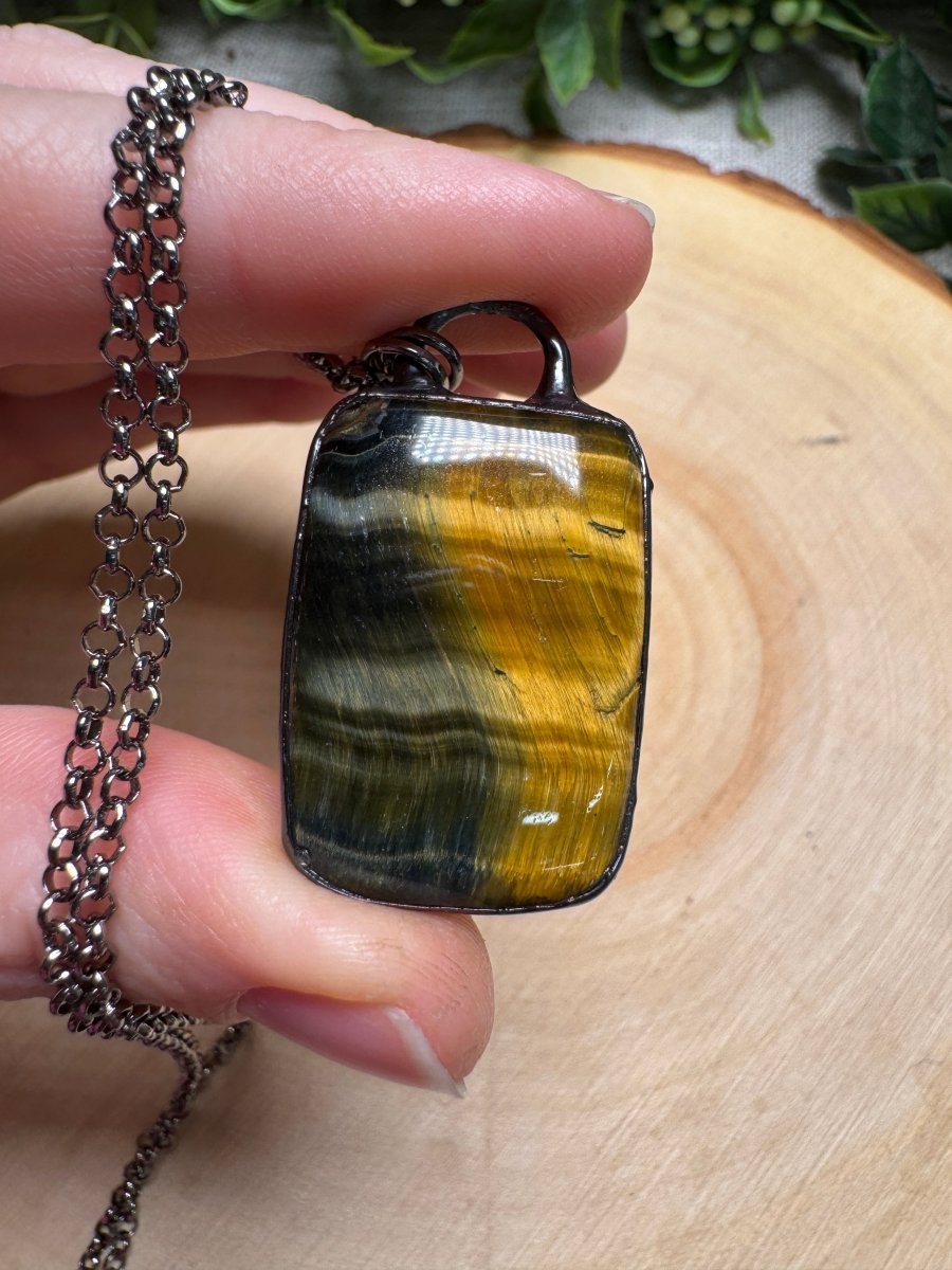 Blue Tigers Eye Necklace – Necklace