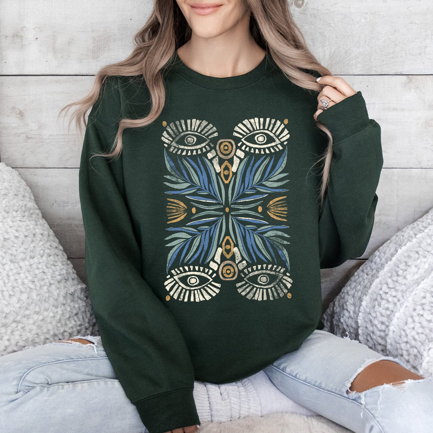 Boho Folk Art - Sweatshirt – Forest Sweatshirt