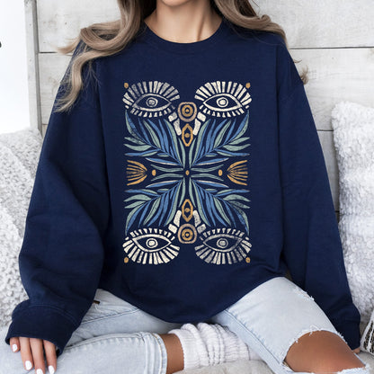 Boho Folk Art - Sweatshirt – Navy Sweatshirt