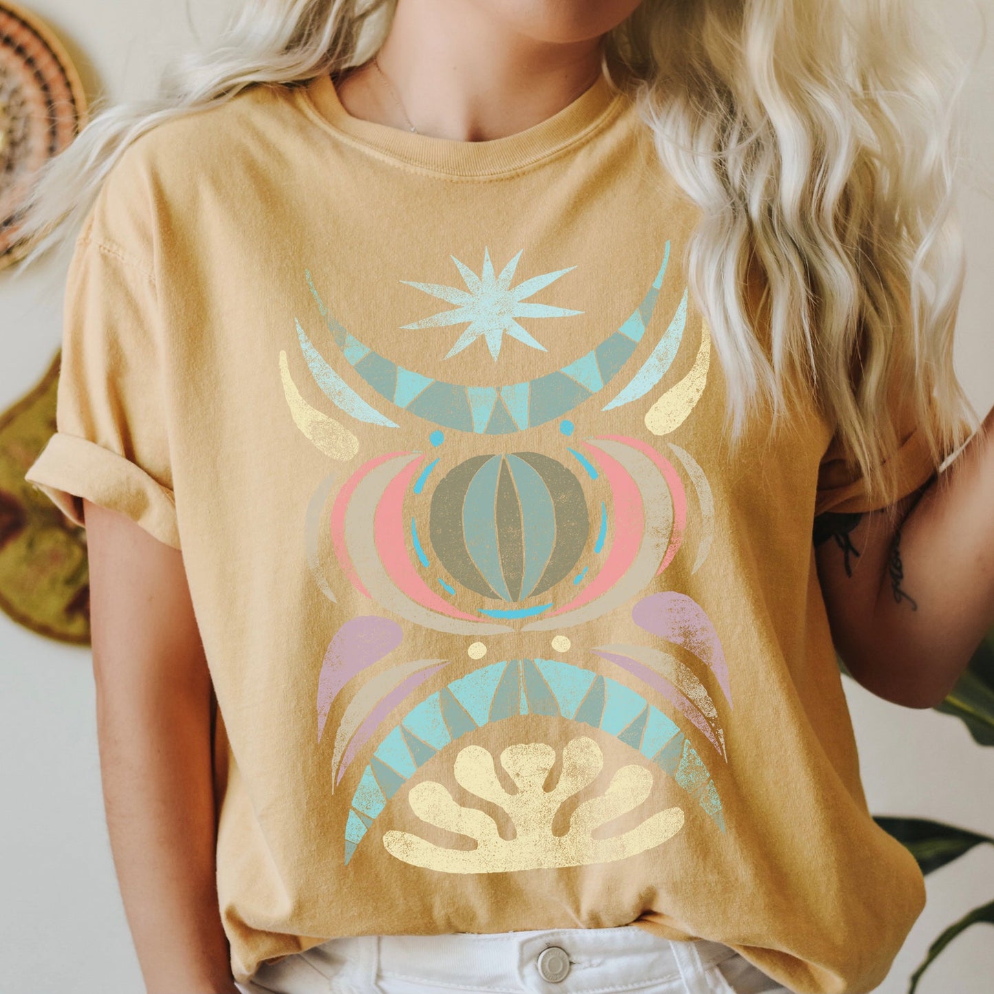Boho Celestial Star - Comfort Colors Tshirt – T-Shirt