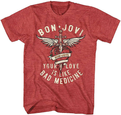 Bon Jovi Bad Medicine T-Shirt - Official Band Tee – XXL Clothing, Shoes & Accessories > Men > Men's Clothing > Shirts > T-Shirts