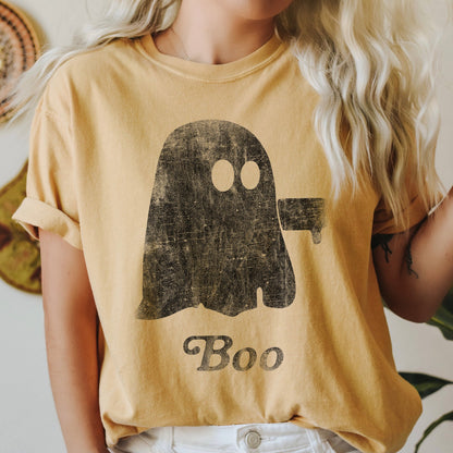 Boo Retro Ghost - Comfort Colors Tshirt – T-Shirt