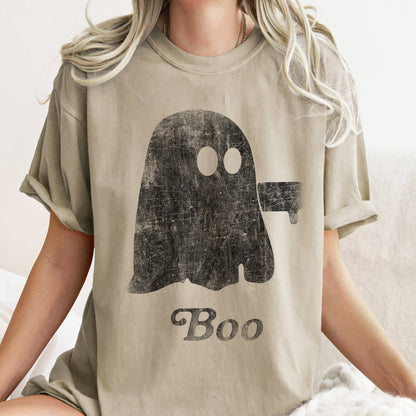 Boo Retro Ghost - Comfort Colors Tshirt – T-Shirt