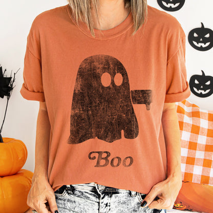 Boo Retro Ghost - Comfort Colors Tshirt – T-Shirt