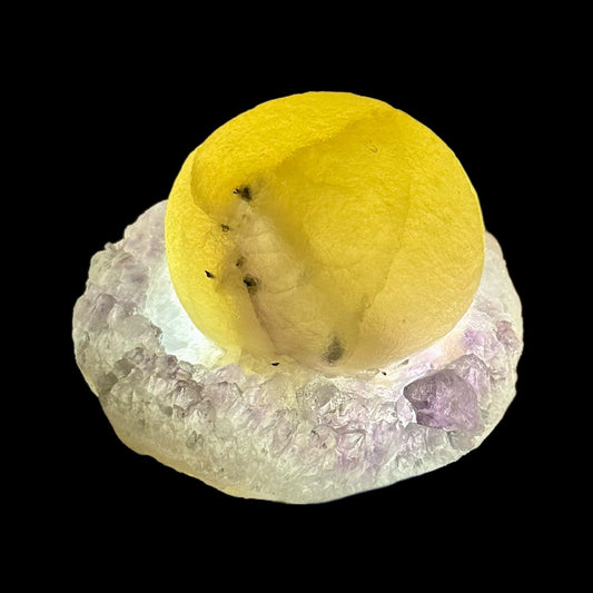 Botryoidal Fluorite on Amethyst | SELF STANDING | High Quality Mineral | Indian Minerals | Superb Minerals | Collectors Piece – Fluorite