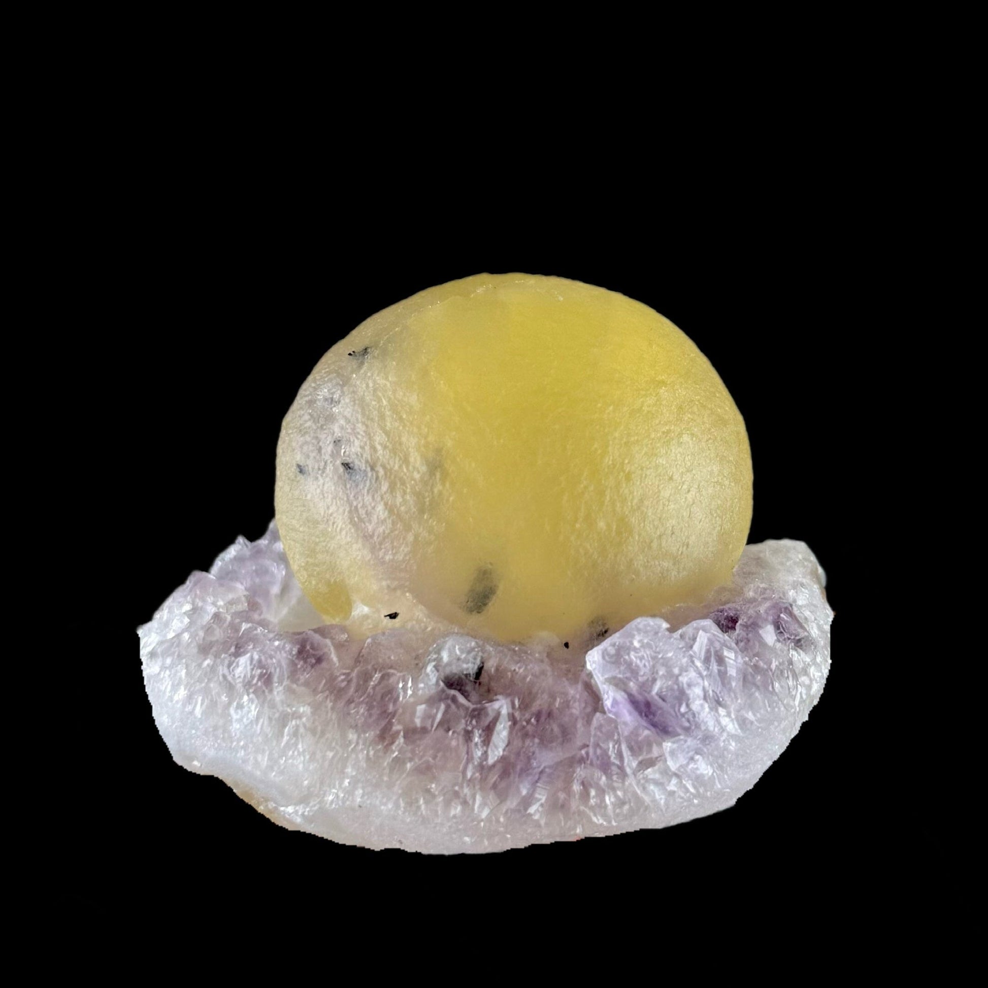 Botryoidal Fluorite on Amethyst | SELF STANDING | High Quality Mineral | Indian Minerals | Superb Minerals | Collectors Piece – Fluorite