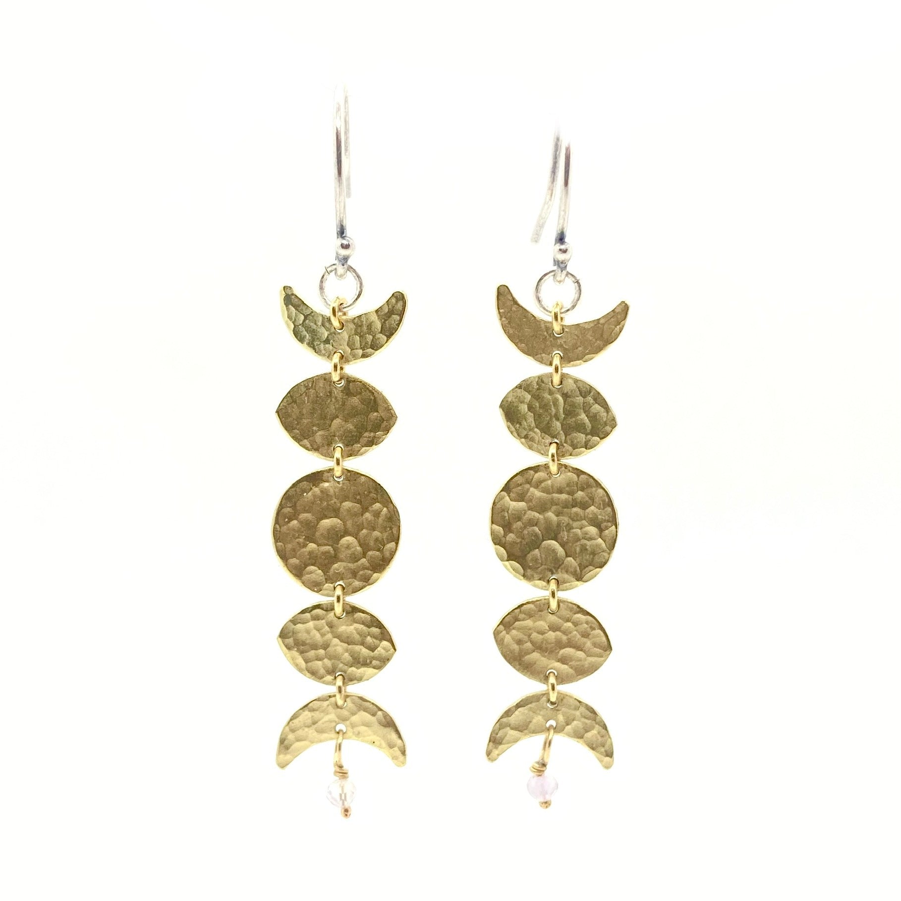 Moon Phase Earrings in Brass –