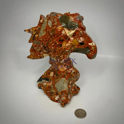 Brecciated Jasper Horse Head Carving