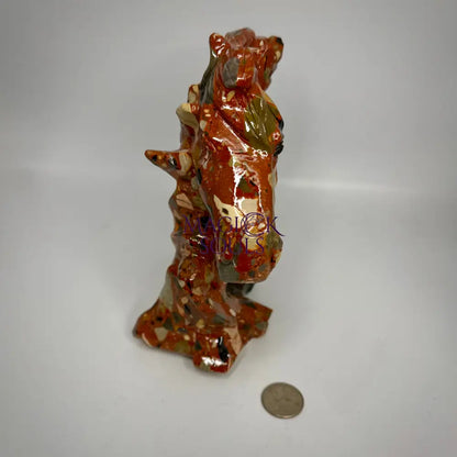 Brecciated Jasper Horse Head Carving