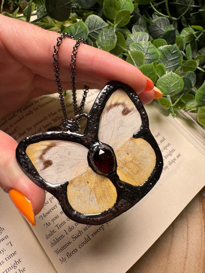 Butterfly and Orange Garnet Necklace – Necklace