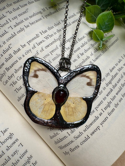 Butterfly and Orange Garnet Necklace – Necklace
