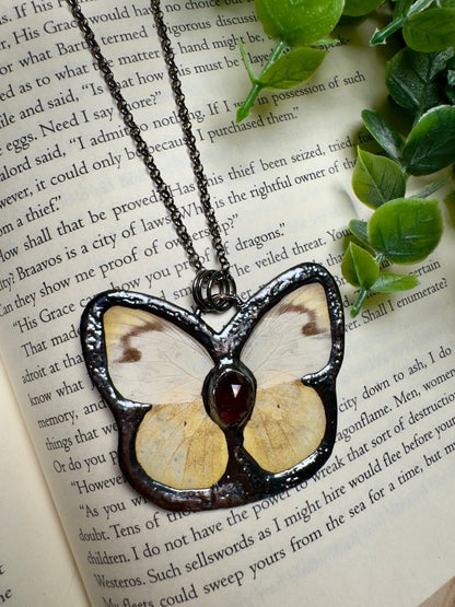Butterfly and Orange Garnet Necklace – Necklace