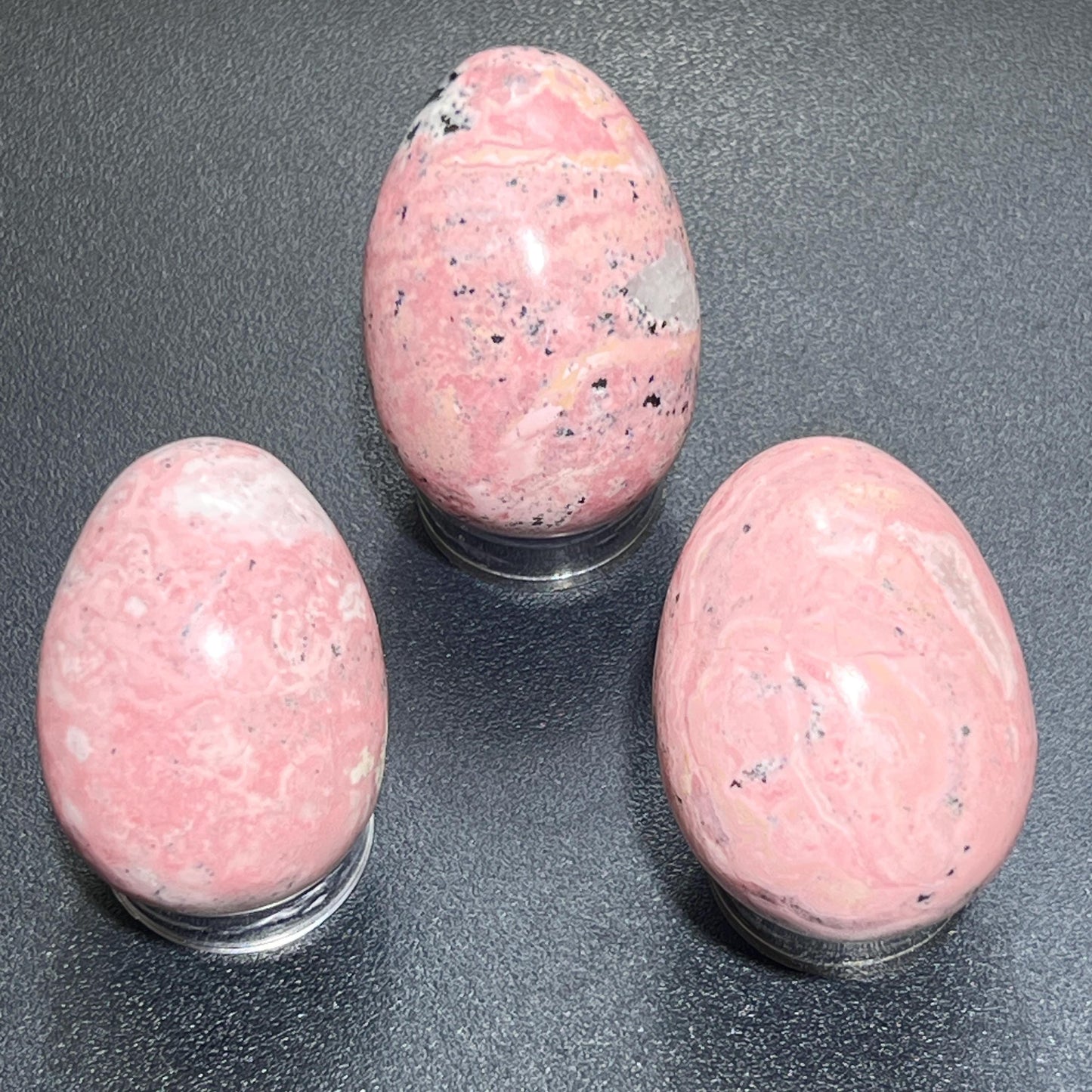 Pink Rhodonite Egg Carving